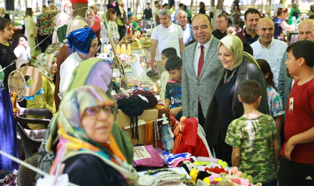 Karaköprü'de el emeği ürünler sergilendi