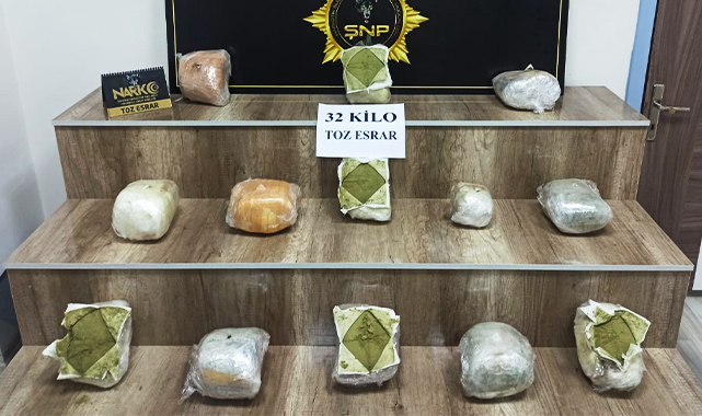 Şanlıurfa'da 32 kilo uyuşturucu ele geçirildi