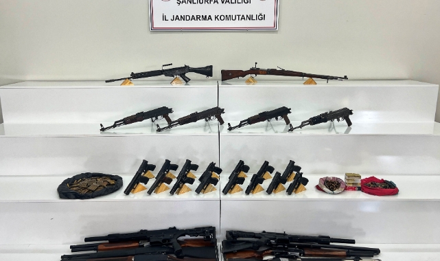 Şanlıurfa'da 6 uzun namlulu silah ve 15 tabanca ele geçirildi