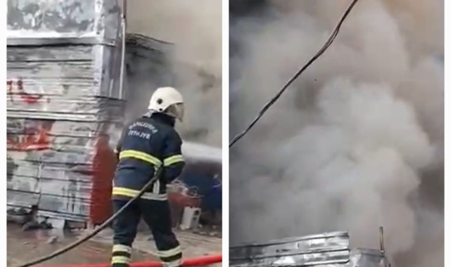 Şanlıurfa'da atık toplama deposunda yangın