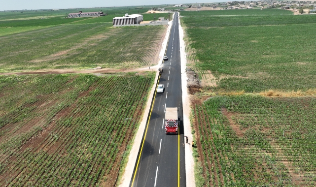 Ceylanpınar kırsalında 8 kilometrelik sıcak asfalt çalışması tamamlandı