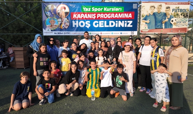 3 bin 100 öğrenci yaz tatilini Karaköprü Belediyesi spor kurslarında değerlendirdi