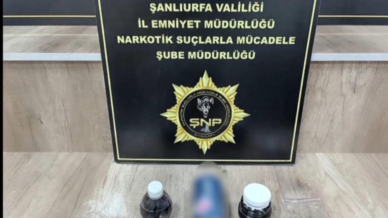 Şanlıurfa'da pet şişeye gizlenmiş uyuşturucu ele geçirildi: 2 gözaltı