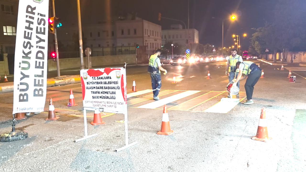 Şanlıurfa'da trafik güvenliği için gece gündüz mesai