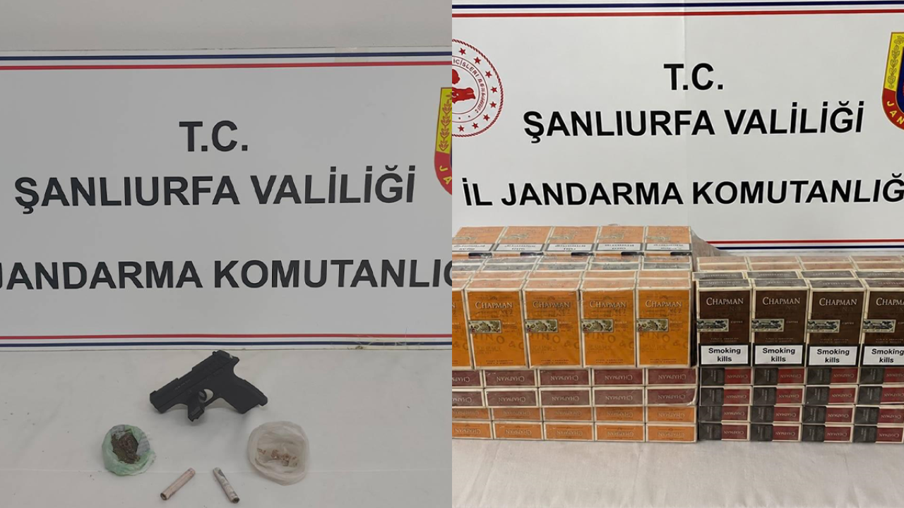 Şanlıurfa’da uyuşturucu, silah ve kaçak ürünler ele geçirildi