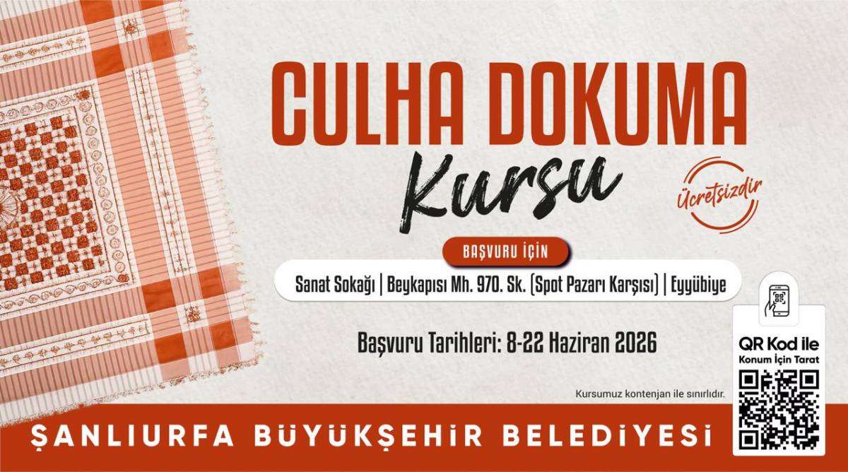 Şanlıurfa'da kültür kursları için başvurular başladı