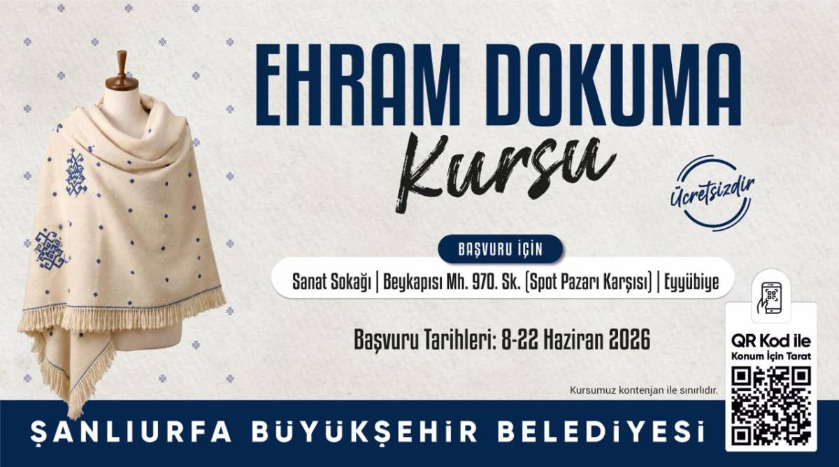 Şanlıurfa'da kültür kursları için başvurular başladı